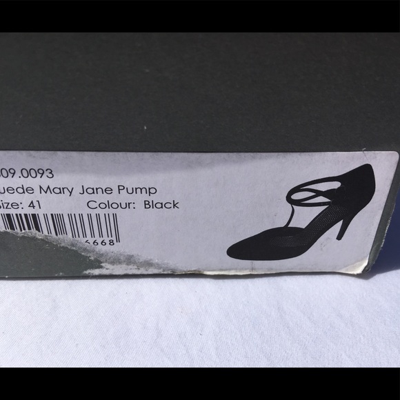 Jigsaw Black Suede Leather Mary Jane Pump Heels Size 10 - Picture 16 of 16